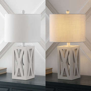Stewart 21.5" Wood LED Table Lamp - JONATHAN Y